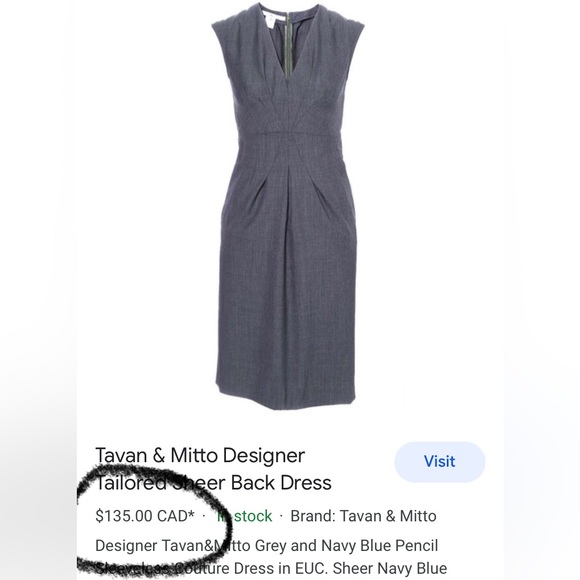 Tavan & Mitto sheath body contouring dark blue, sleeveless dress - Picture 12 of 17